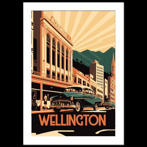 Wellington New Zealand Classic Semi-Glossy Paper Poster - Books Worth Keeping